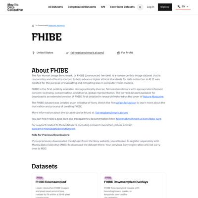 FHIBE | Mozilla Data Collective