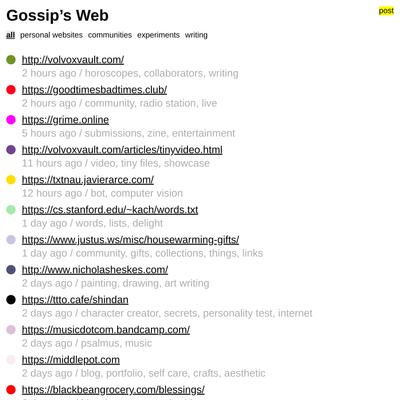 Gossip’s Web