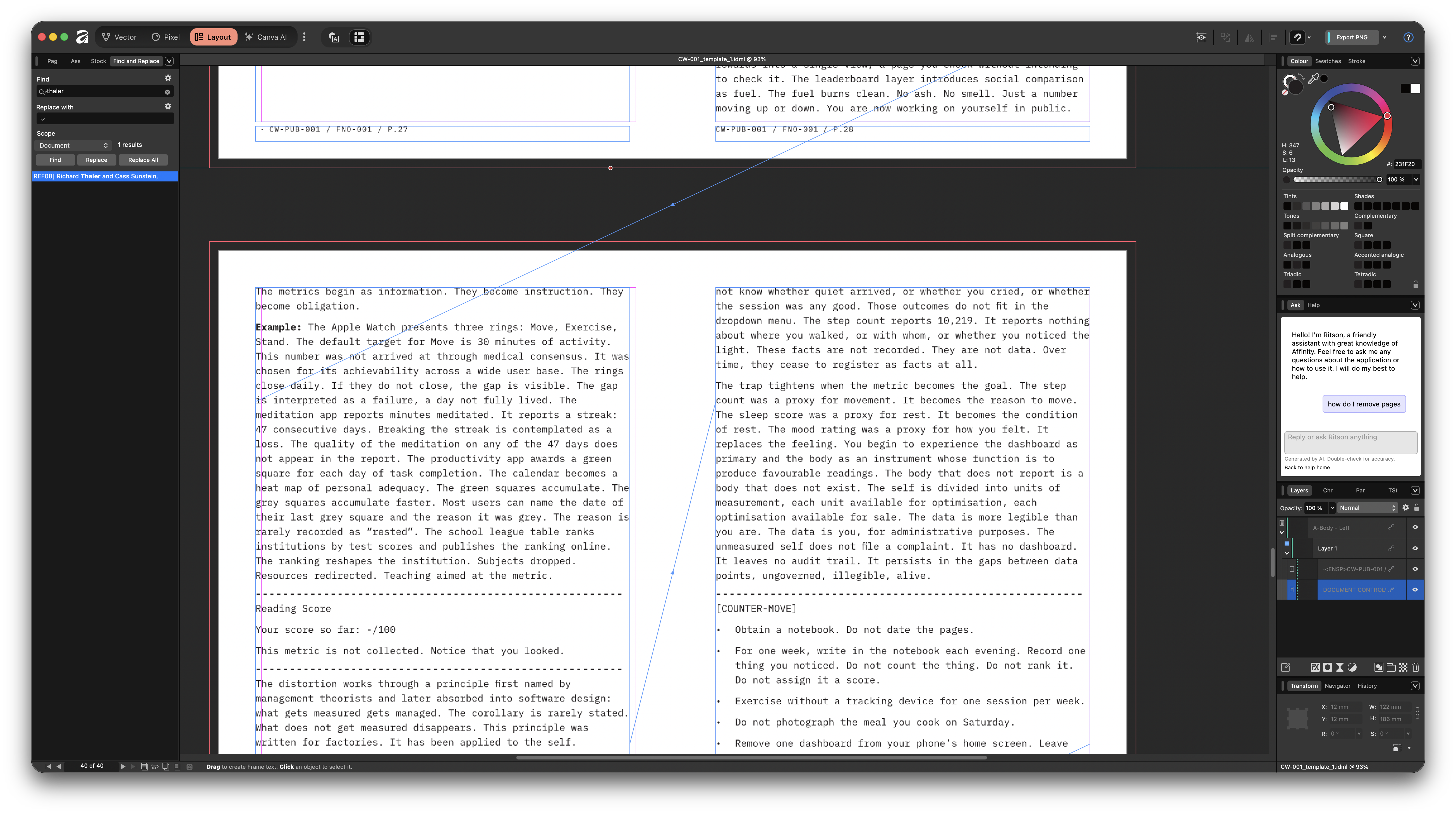 Screenshot of Affinity Publisher