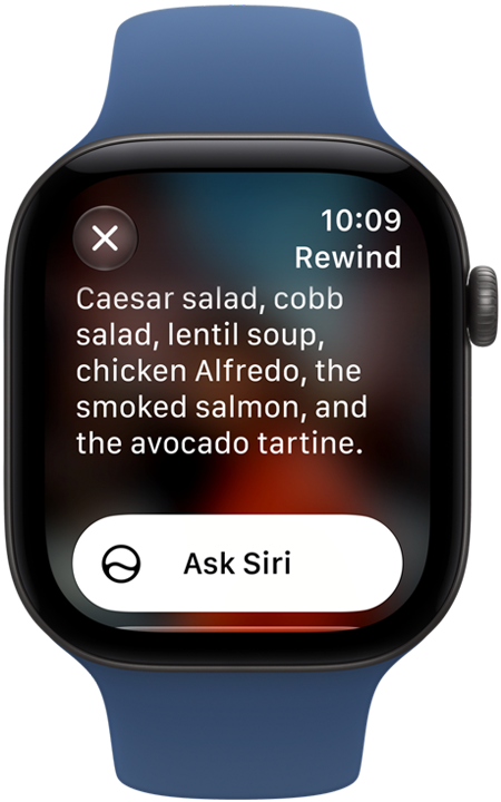 Apple Watch showing Live Rewind feature