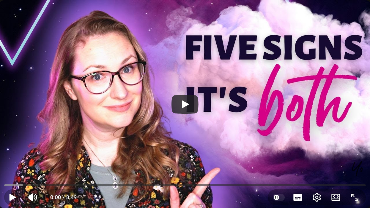 YouTube video: 'Five signs it's both'