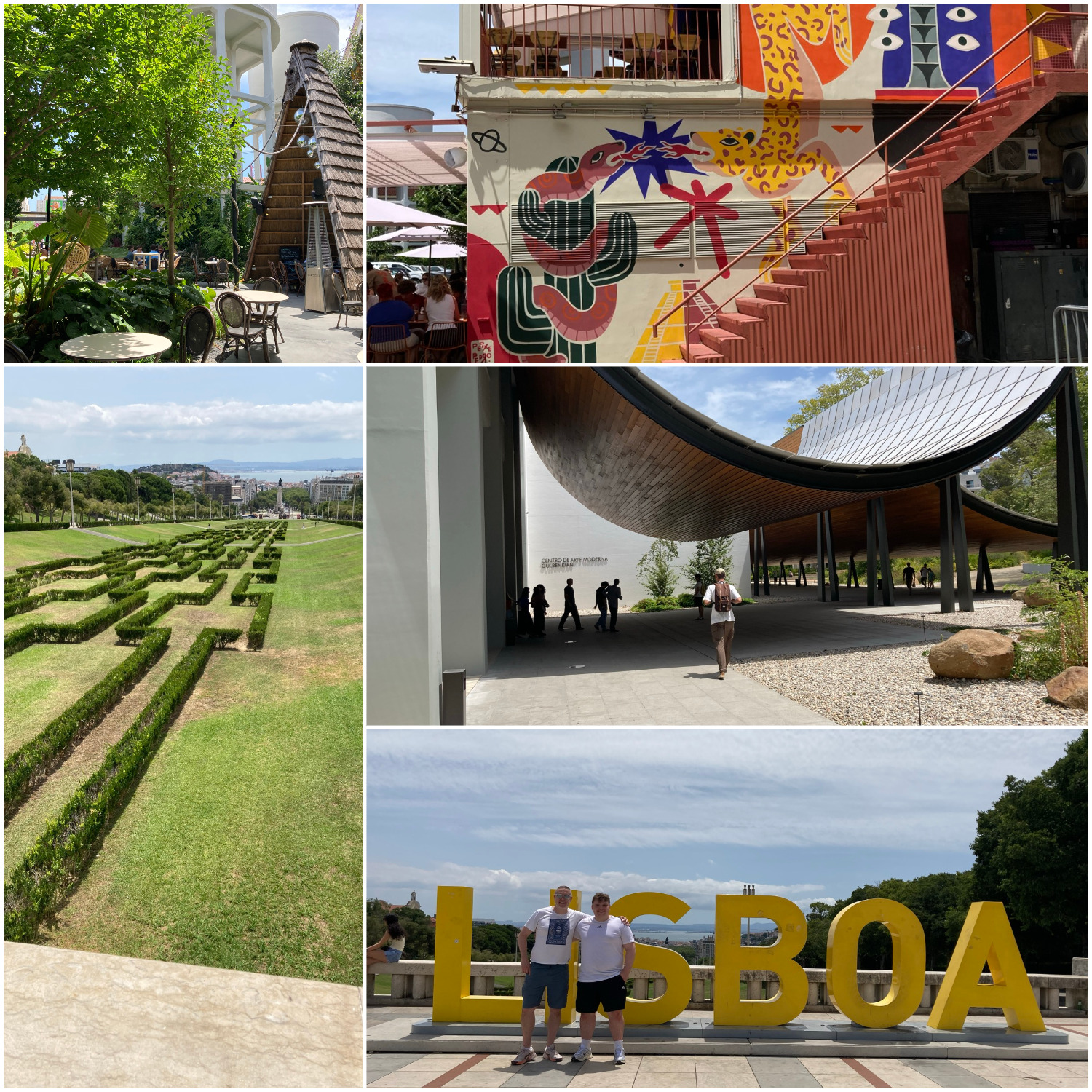 Collage showing various views of Lisbon