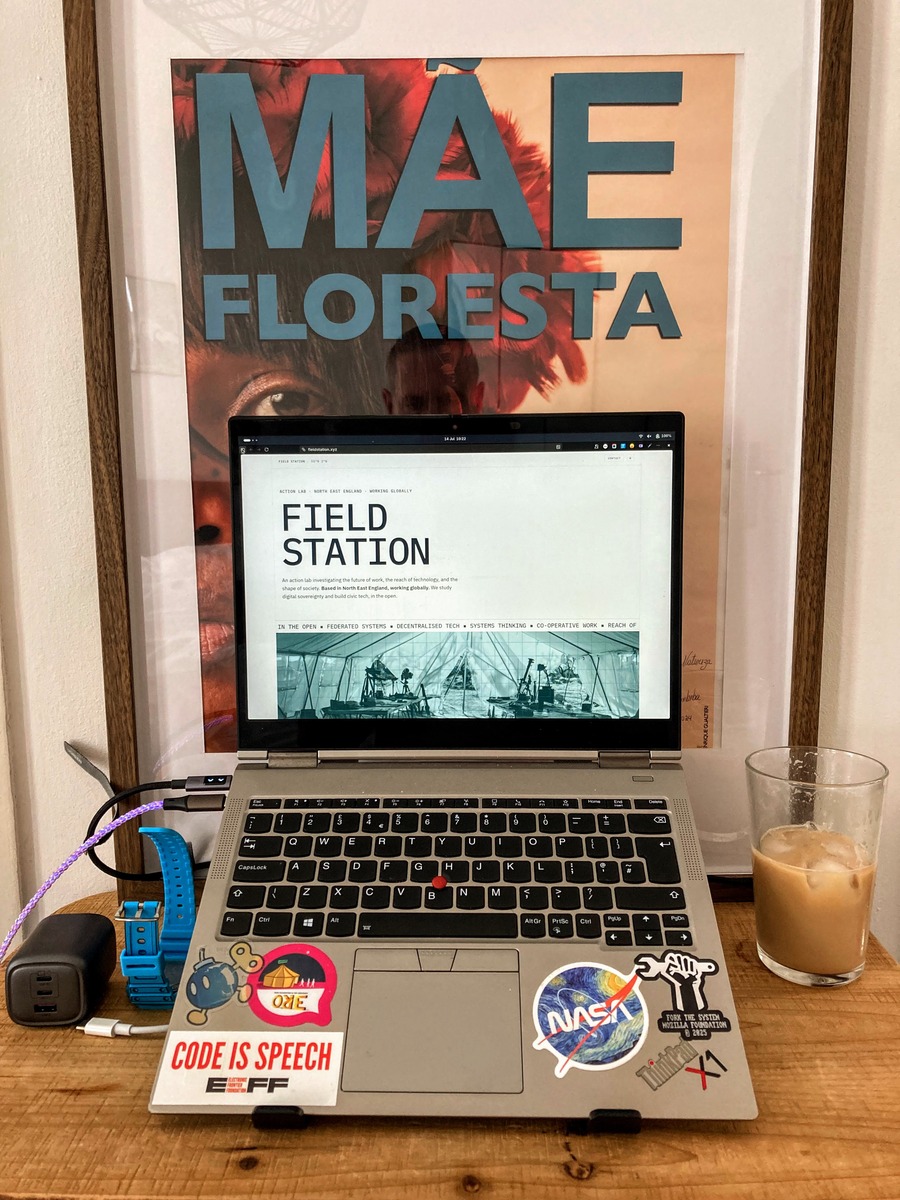 Laptop and artwork