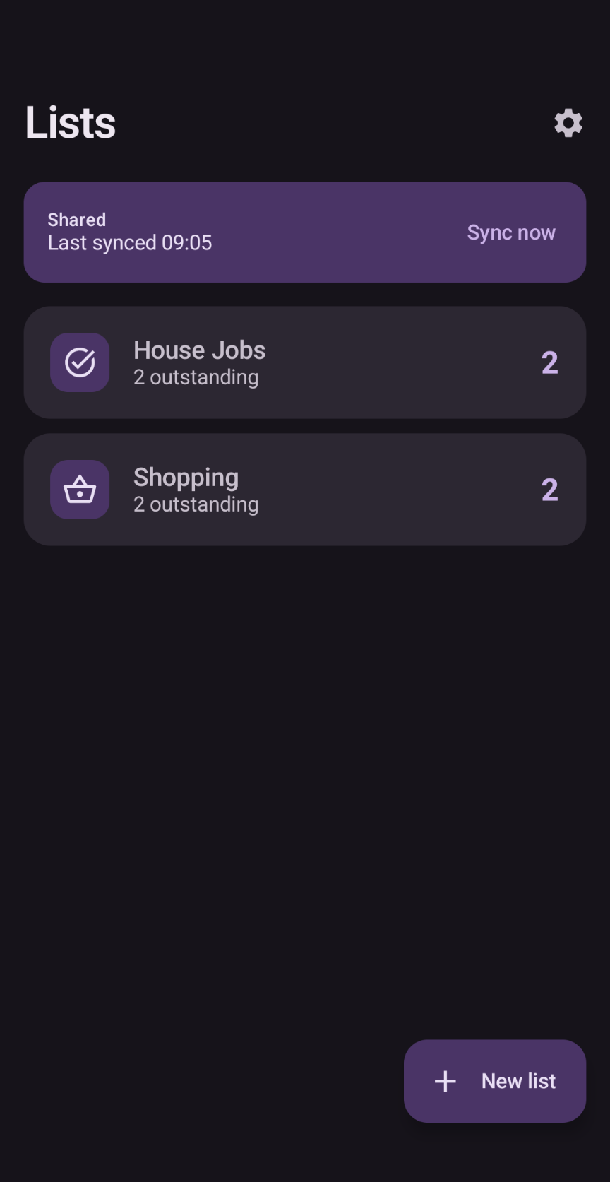 Screenshot showing Thistle task manager