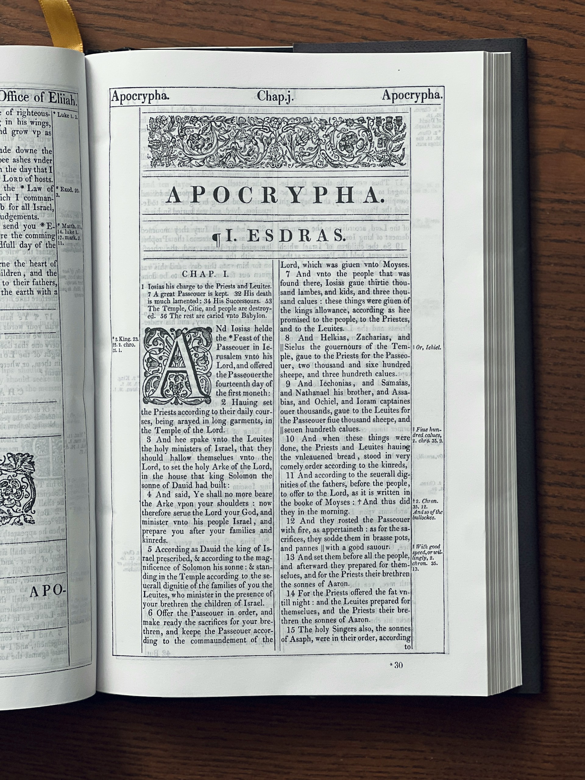 Photo of page from the apocrypha